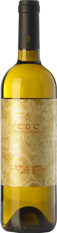 18,95 € Free Shipping | White Wine Cristo di Campobello C'D'C' I.G.T. Terre Siciliane Sicily Italy Chardonnay, Catarratto, Grillo, Inzolia 75 cl