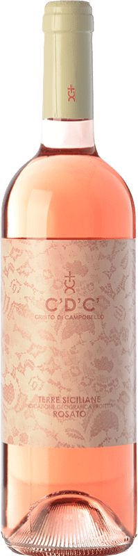 12,95 € Kostenloser Versand | Rosé-Wein Cristo di Campobello C'D'C' Rosato I.G.T. Terre Siciliane Sizilien Italien Nero d'Avola Flasche 75 cl