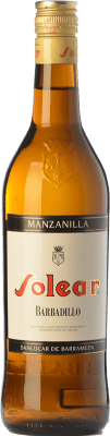10,95 € Kostenloser Versand | Verstärkter Wein Barbadillo Solear D.O. Manzanilla-Sanlúcar de Barrameda Andalusien Spanien Palomino Fino Flasche 75 cl