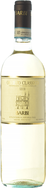 10,95 € Free Shipping | White Wine Barbi Secco Classic D.O.C. Orvieto Umbria Italy Malvasia, Sauvignon, Vermentino, Procanico, Grechetto Bottle 75 cl