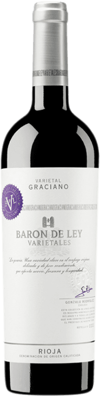 16,95 € 免费送货 | 红酒 Barón de Ley Varietales 年轻的 D.O.Ca. Rioja 拉里奥哈 西班牙 Graciano 瓶子 75 cl