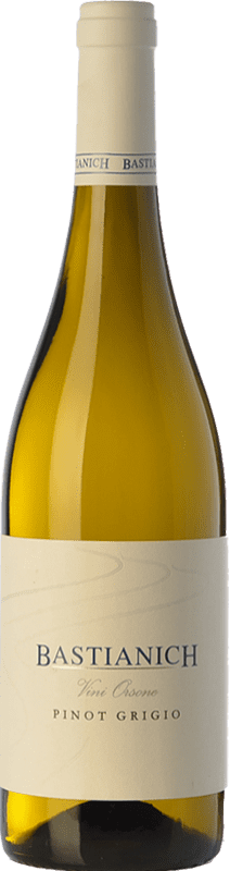 18,95 € Envoi gratuit | Vin blanc Bastianich Pinot Grigio D.O.C. Colli Orientali del Friuli Frioul-Vénétie Julienne Italie Pinot Gris Bouteille 75 cl