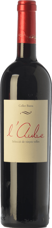 22,95 € Free Shipping | Red wine Celler de Batea L'Aube Vinyes Velles Crianza D.O. Terra Alta Catalonia Spain Tempranillo, Merlot, Syrah, Grenache, Cabernet Sauvignon Bottle 75 cl