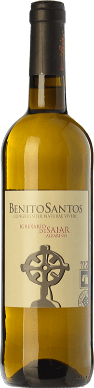 11,95 € 免费送货 | 白酒 Benito Santos Igrexario de Saiar D.O. Rías Baixas 加利西亚 西班牙 Albariño 瓶子 75 cl