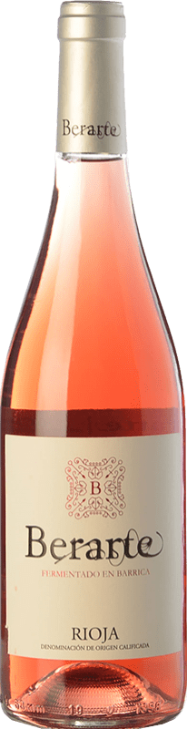 12,95 € Free Shipping | Rosé Wine Berarte Barrel Fermented D.O.Ca. Rioja The Rioja Spain Tempranillo Eco — Organic Bottle 75 cl