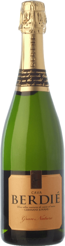 13,95 € 免费送货 | 白起泡酒 Berdié Gran Brut Nature 大储备 D.O. Cava 加泰罗尼亚 西班牙 Macabeo, Xarel·lo, Parellada 瓶子 75 cl
