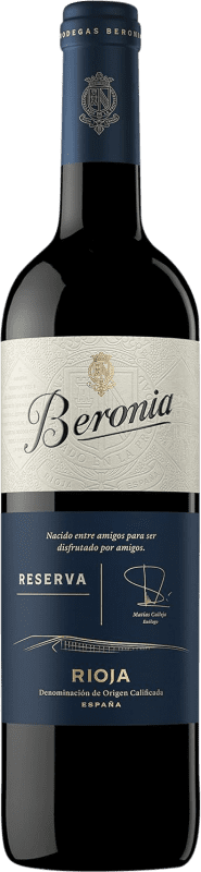 19,95 € Бесплатная доставка | Красное вино Beronia Резерв D.O.Ca. Rioja Ла-Риоха Испания Tempranillo, Graciano, Mazuelo бутылка 75 cl