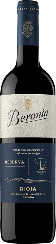 19,95 € 送料無料 | 赤ワイン Beronia レセルバ D.O.Ca. Rioja ラ・リオハ スペイン Tempranillo — テンプラニーリョ, Graciano — グラシアーノ, Mazuelo — マスエロ 75 cl