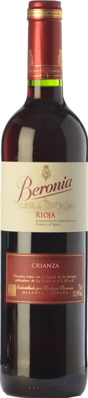 7,95 € Envio grátis | Vinho tinto Beronia Crianza D.O.Ca. Rioja La Rioja Espanha Tempranillo, Grenache, Graciano Garrafa Magnum 1,5 L
