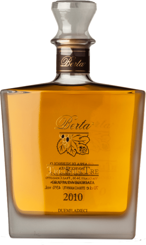 169,95 € Free Shipping | Grappa Berta Tre Soli Tre I.G.T. Grappa Piemontese Piemonte Italy Bottle 70 cl