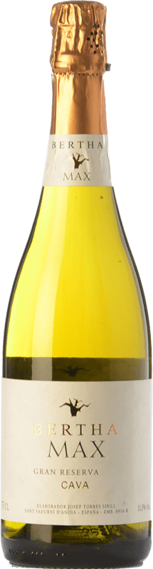 53,95 € Kostenloser Versand | Weißer Sekt Bertha Max Große Reserve — Lange Reifung D.O. Cava Katalonien Spanien Pinot Noir — Spätburgunder, Macabeo, Xarel·lo, Chardonnay Flasche 75 cl