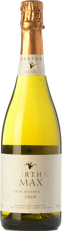 43,95 € Free Shipping | White sparkling Bertha Max Grand Reserve D.O. Cava Catalonia Spain Pinot Black, Macabeo, Xarel·lo, Chardonnay Bottle 75 cl
