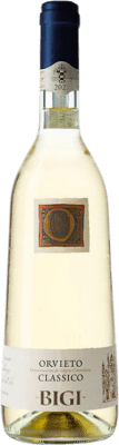 9,95 € Spedizione Gratuita | Vino bianco Bigi Vigneto Torricella D.O.C. Orvieto Umbria Italia Malvasía, Trebbiano, Verdejo, Drupeggio Bottiglia 75 cl