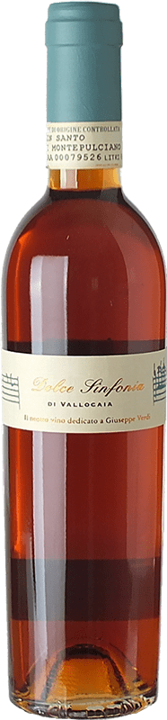 27,95 € Spedizione Gratuita | Vino dolce Bindella Dolce Sinfonia D.O.C. Vin Santo di Montepulciano Toscana Italia Malvasía, Trebbiano Mezza Bottiglia 37 cl