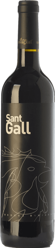 14,95 € Free Shipping | Red wine Biniagual Sant Gall Negre Aged D.O. Binissalem Balearic Islands Spain Syrah, Cabernet Sauvignon, Mantonegro Bottle 75 cl