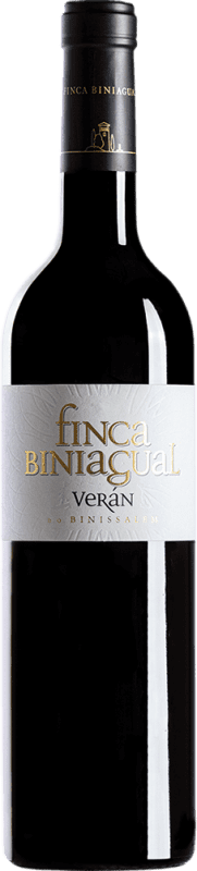 28,95 € Free Shipping | Red wine Biniagual Verán Aged D.O. Binissalem Balearic Islands Spain Syrah, Cabernet Sauvignon, Mantonegro Bottle 75 cl
