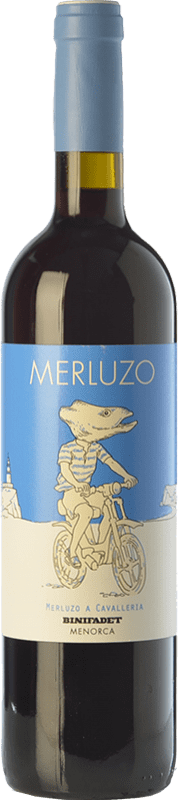 10,95 € 免费送货 | 红酒 Binifadet Merluzo 年轻的 I.G.P. Vi de la Terra de Illa de Menorca 巴利阿里群岛 西班牙 Merlot, Syrah 瓶子 75 cl