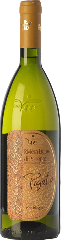 19,95 € Free Shipping | White wine BioVio Bon in da Bon D.O.C. Riviera Ligure di Ponente Liguria Italy Pigato Bottle 75 cl