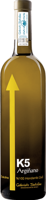 42,95 € Spedizione Gratuita | Vino bianco K5 Argiñano D.O. Getariako Txakolina Paese Basco Spagna Hondarribi Zuri Bottiglia 75 cl