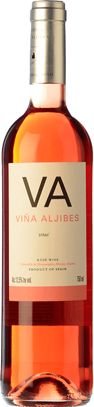 8,95 € Free Shipping | Rosé wine Los Aljibes Viña Aljibes Joven I.G.P. Vino de la Tierra de Castilla Castilla la Mancha Spain Syrah Bottle 75 cl