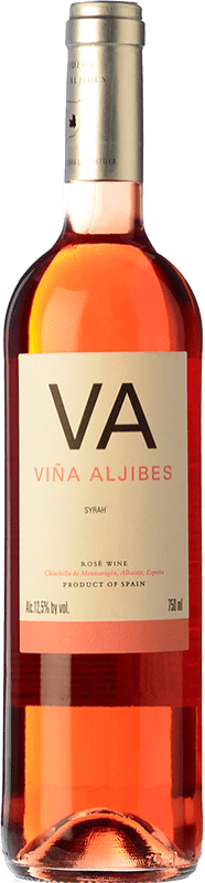 7,95 € Free Shipping | Rosé wine Los Aljibes Viña Aljibes Young I.G.P. Vino de la Tierra de Castilla Castilla la Mancha Spain Syrah Bottle 75 cl