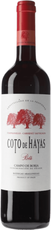 6,95 € Envoi gratuit | Vin rouge Bodegas Aragonesas Coto de Hayas Crianza D.O. Campo de Borja Aragon Espagne Tempranillo, Cabernet Sauvignon Bouteille 75 cl