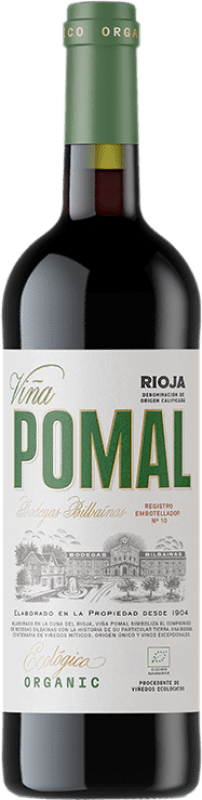 13,95 € Бесплатная доставка | Красное вино Bodegas Bilbaínas Viña Pomal молодое D.O.Ca. Rioja Ла-Риоха Испания Tempranillo — Темпранильо Eco — Эко Био Органический 75 cl