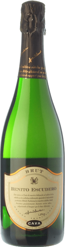 10,95 € Spedizione Gratuita | Spumante Bianco Bodegas Escudero Brut Riserva D.O. Cava Catalogna Spagna Viura 75 cl