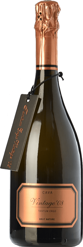 46,95 € Free Shipping | White sparkling Hispano-Suizas Tantum Ergo Vintage Gran Reserva D.O. Cava Catalonia Spain Pinot Black, Chardonnay Bottle 75 cl