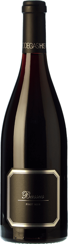21,95 € Free Shipping | Red wine Hispano-Suizas Bassus Joven D.O. Utiel-Requena Valencian Community Spain Pinot Black Bottle 75 cl