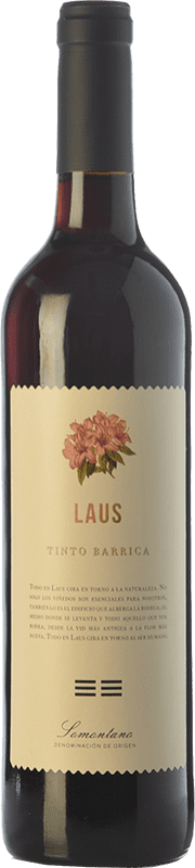 6,95 € Free Shipping | Red wine Laus Oak D.O. Somontano Aragon Spain Tempranillo, Merlot, Cabernet Sauvignon Bottle 75 cl