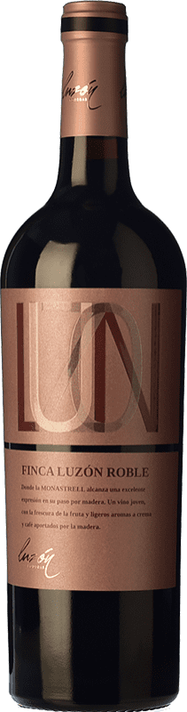 7,95 € Spedizione Gratuita | Vino Rosso Luzón Rovere D.O. Jumilla Castilla-La Mancha Spagna Monastrell Bottiglia 75 cl