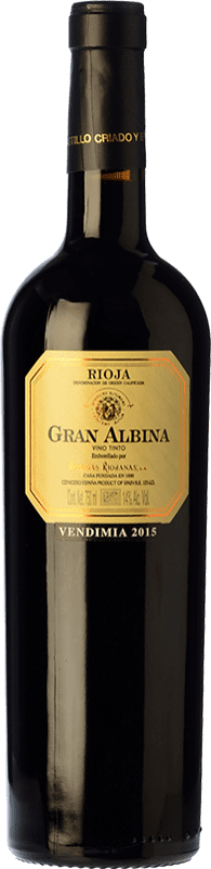 25,95 € Spedizione Gratuita | Vino rosso Bodegas Riojanas Gran Albina Vendimia Seleccionada Riserva D.O.Ca. Rioja La Rioja Spagna Tempranillo, Graciano, Mazuelo Bottiglia 75 cl