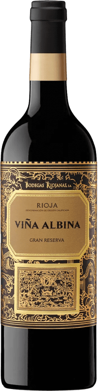 209,95 € Free Shipping | Red wine Bodegas Riojanas Viña Albina Gran Reserva 2001 D.O.Ca. Rioja The Rioja Spain Tempranillo, Graciano, Mazuelo Special Bottle 5 L
