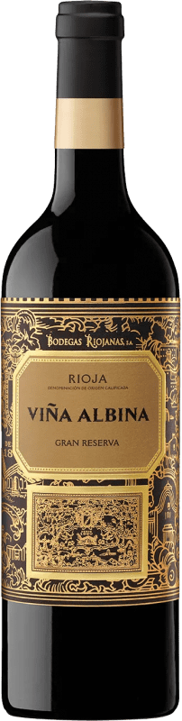 12,95 € Бесплатная доставка | Красное вино Bodegas Riojanas Viña Albina Гранд Резерв D.O.Ca. Rioja Ла-Риоха Испания Tempranillo, Graciano, Mazuelo бутылка 75 cl