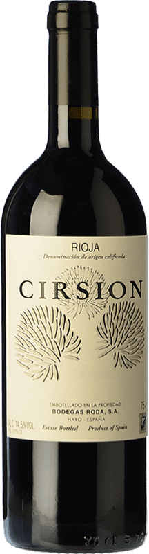 216,95 € Envío gratis | Vino tinto Bodegas Roda Cirsion Crianza D.O.Ca. Rioja La Rioja España Tempranillo Botella 75 cl