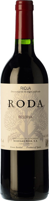 36,95 € Kostenloser Versand | Rotwein Bodegas Roda Reserve D.O.Ca. Rioja La Rioja Spanien Tempranillo, Graciano Flasche 75 cl