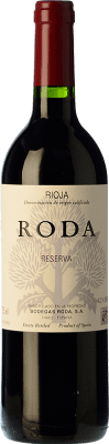 27,95 € Envio grátis | Vinho tinto Bodegas Roda Reserva D.O.Ca. Rioja La Rioja Espanha Tempranillo, Grenache, Graciano Garrafa Medium 50 cl