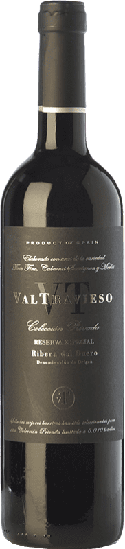 31,95 € Envoi gratuit | Vin rouge Valtravieso Especial Réserve D.O. Ribera del Duero Castille et Leon Espagne Tempranillo, Merlot, Cabernet Sauvignon Bouteille 75 cl