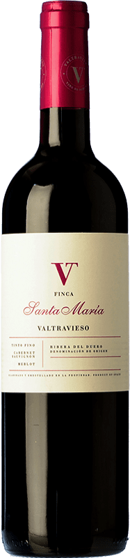 9,95 € Free Shipping | Red wine Valtravieso Finca Santa María Joven D.O. Ribera del Duero Castilla y León Spain Tempranillo, Merlot, Cabernet Sauvignon Bottle 75 cl