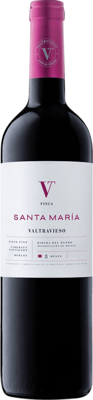 13,95 € Envio grátis | Vinho Tinto Valtravieso Finca Santa María Jovem D.O. Ribera del Duero Castela e Leão Espanha Tempranillo, Merlot, Cabernet Sauvignon 75 cl
