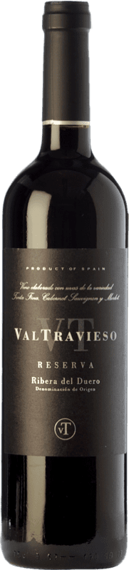 32,95 € Free Shipping | Red wine Valtravieso Reserve D.O. Ribera del Duero Castilla y León Spain Tempranillo, Merlot, Cabernet Sauvignon Bottle 75 cl