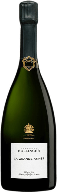 208,95 € Envio grátis | Espumante branco Bollinger La Grande Année Grande Reserva A.O.C. Champagne Champagne França Pinot Preto, Chardonnay Garrafa 75 cl