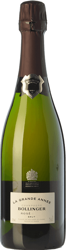 251,95 € Envío gratis | Espumoso rosado Bollinger La Grande Année Rosé Reserva A.O.C. Champagne Champagne Francia Pinot Negro, Chardonnay Botella 75 cl