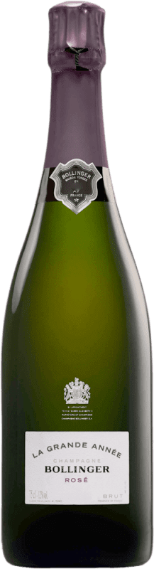 262,95 € 免费送货 | 玫瑰气泡酒 Bollinger La Grande Année Rosé 预订 A.O.C. Champagne 香槟酒 法国 Pinot Black, Chardonnay 瓶子 75 cl