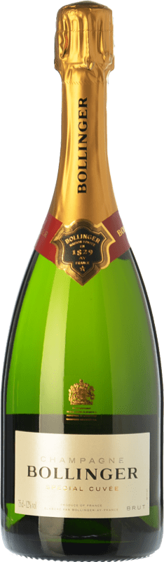72,95 € Envoi gratuit | Vin Mousseux Blanc Bollinger Brut Cuvée, Spécial Grande Réserve A.O.C. Champagne Champagne France Pinot Noir, Chardonnay, Pinot Meunier 75 cl