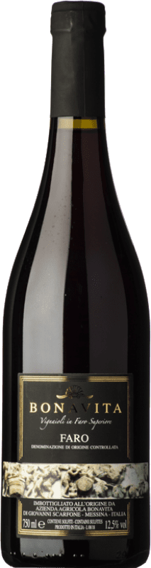 25,95 € Free Shipping | Red wine Bonavita D.O.C. Faro Sicily Italy Nerello Mascalese, Nerello Cappuccio, Nocera Bottle 75 cl