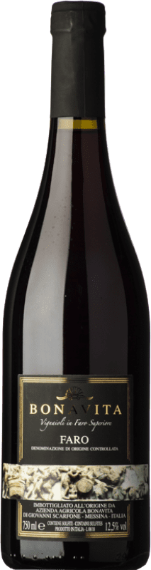 39,95 € Kostenloser Versand | Rotwein Bonavita D.O.C. Faro Sizilien Italien Nerello, Nocera Flasche 75 cl