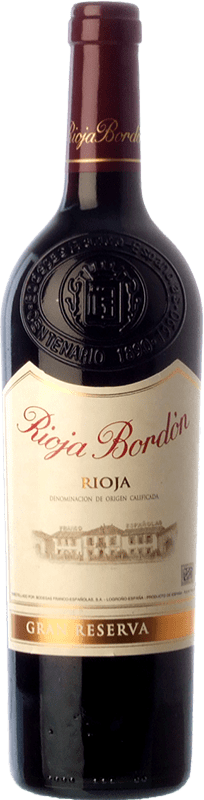 18,95 € Free Shipping | Red wine Bodegas Franco Españolas Bordón Gran Reserva D.O.Ca. Rioja The Rioja Spain Tempranillo, Grenache, Graciano, Mazuelo Bottle 75 cl
