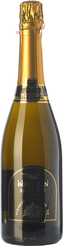 10,95 € Envio grátis | Espumante branco Bortolin Vigneto del Convento Extra Brut I.G.T. Vino Spumante di Qualità Itália Chardonnay, Glera Garrafa 75 cl